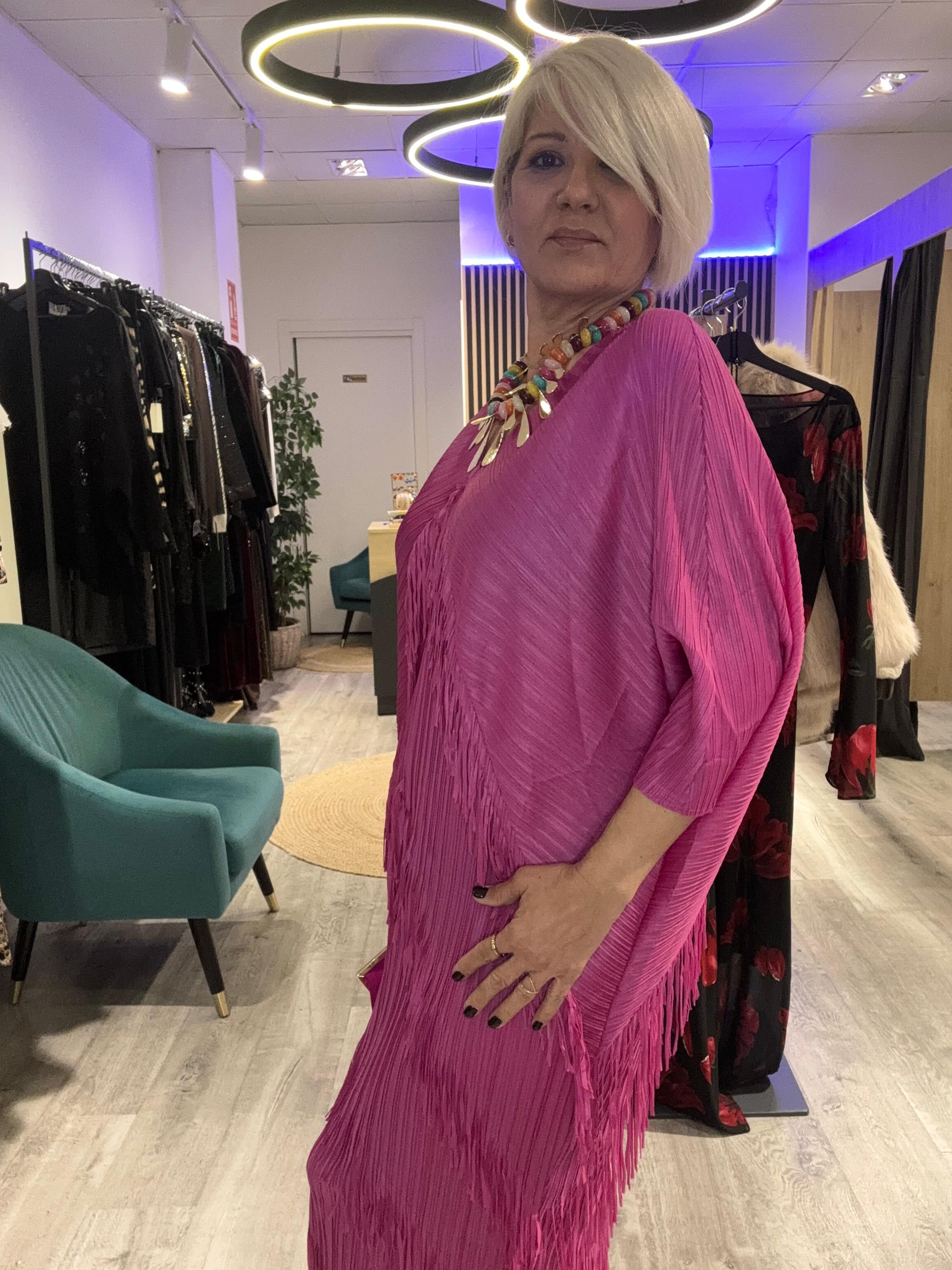 Vestido boho flecos Bugambilla