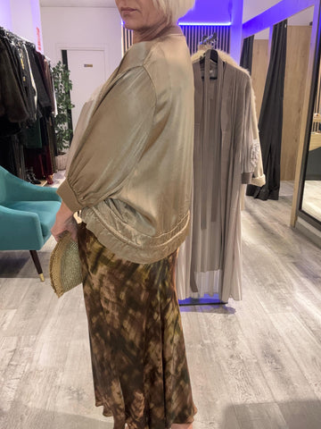 Falda Nicol  estampada satinada