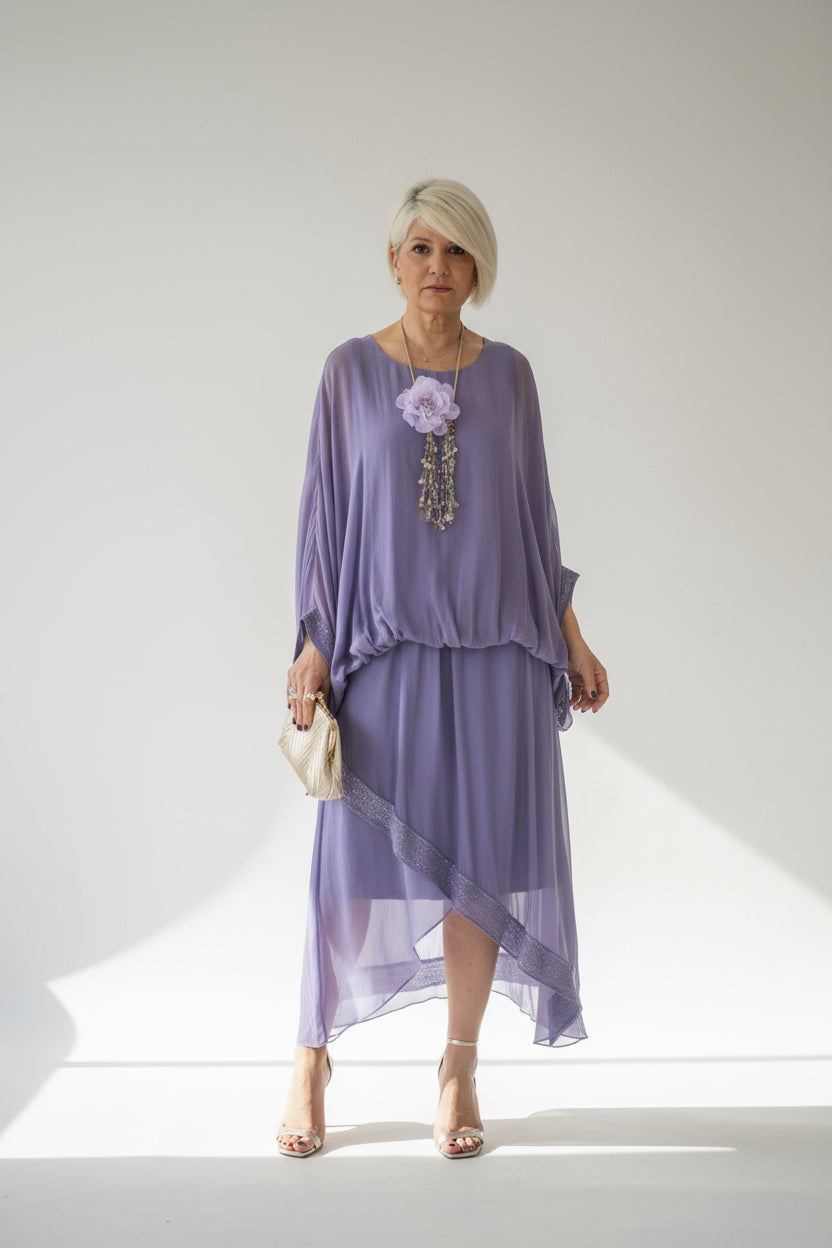 Conjunto falda y  blusa seda L’essence
