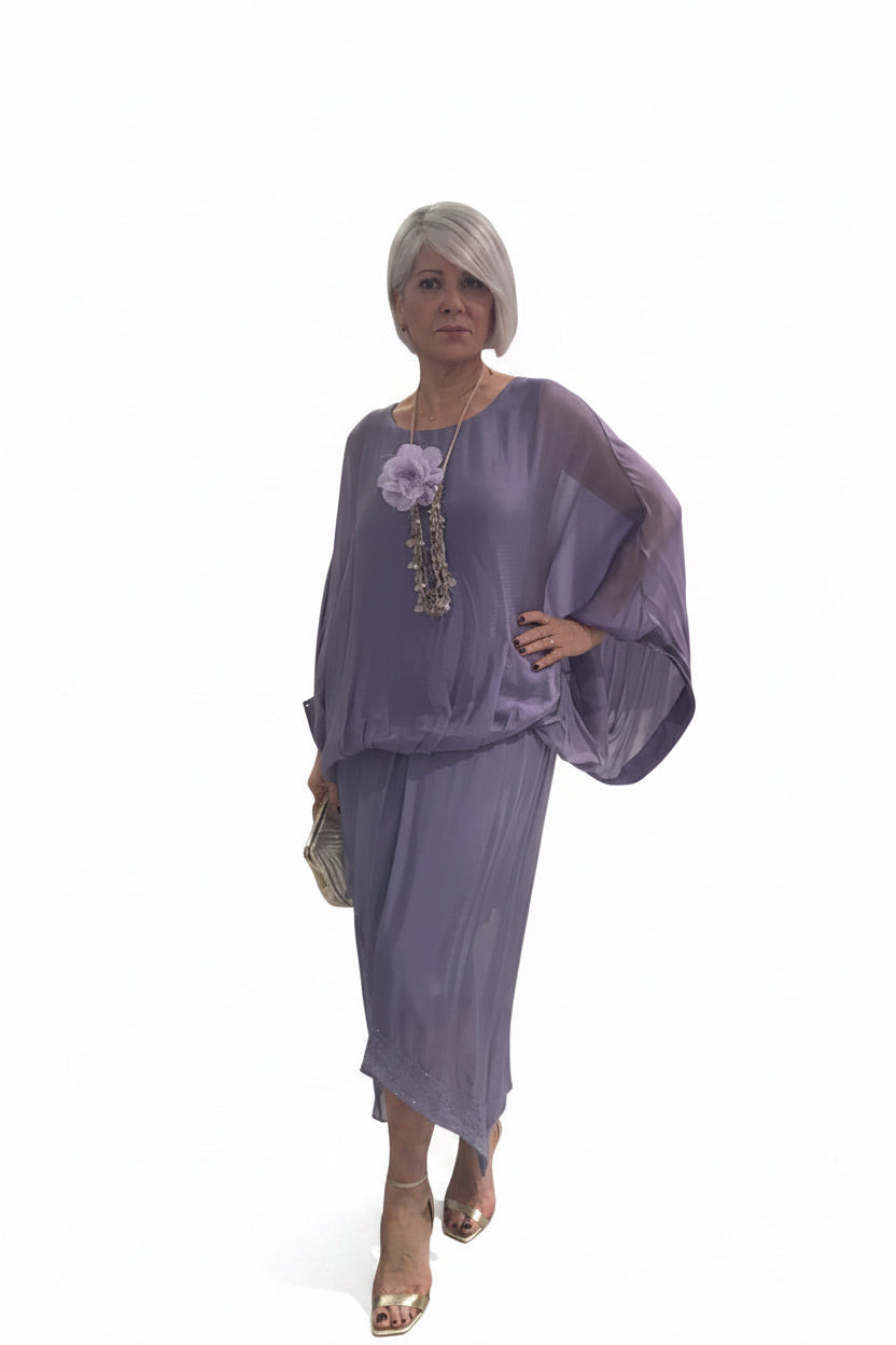 Conjunto falda y  blusa seda L’essence