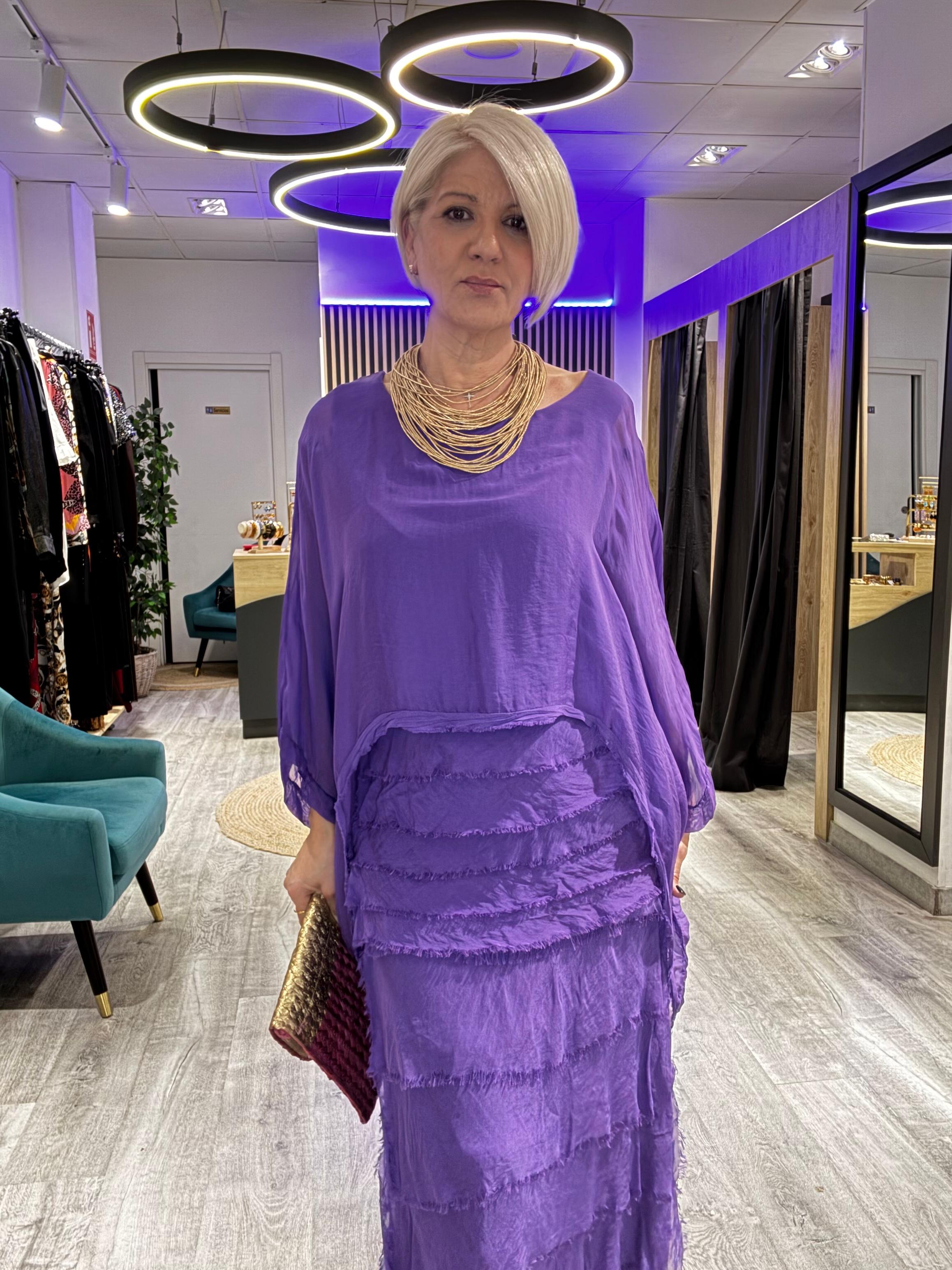 Conjunto seda Falda y blusa  L’Boenme