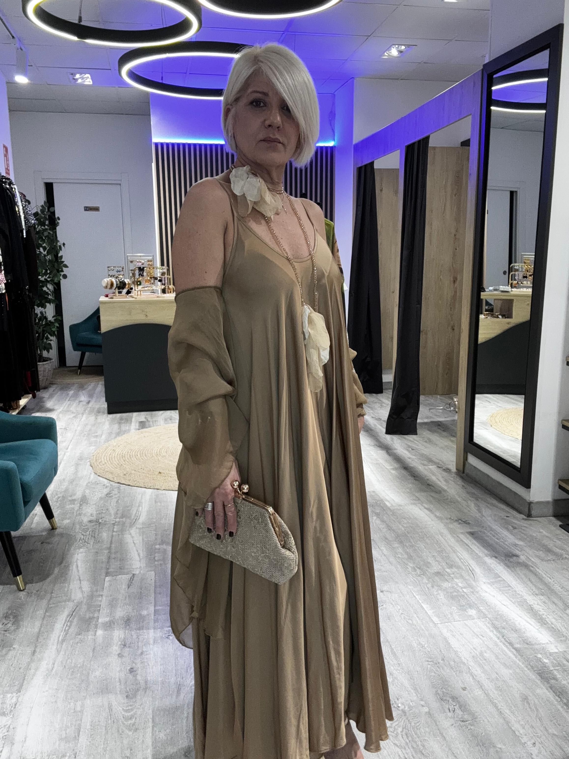 Vestido y caftan seda Desert