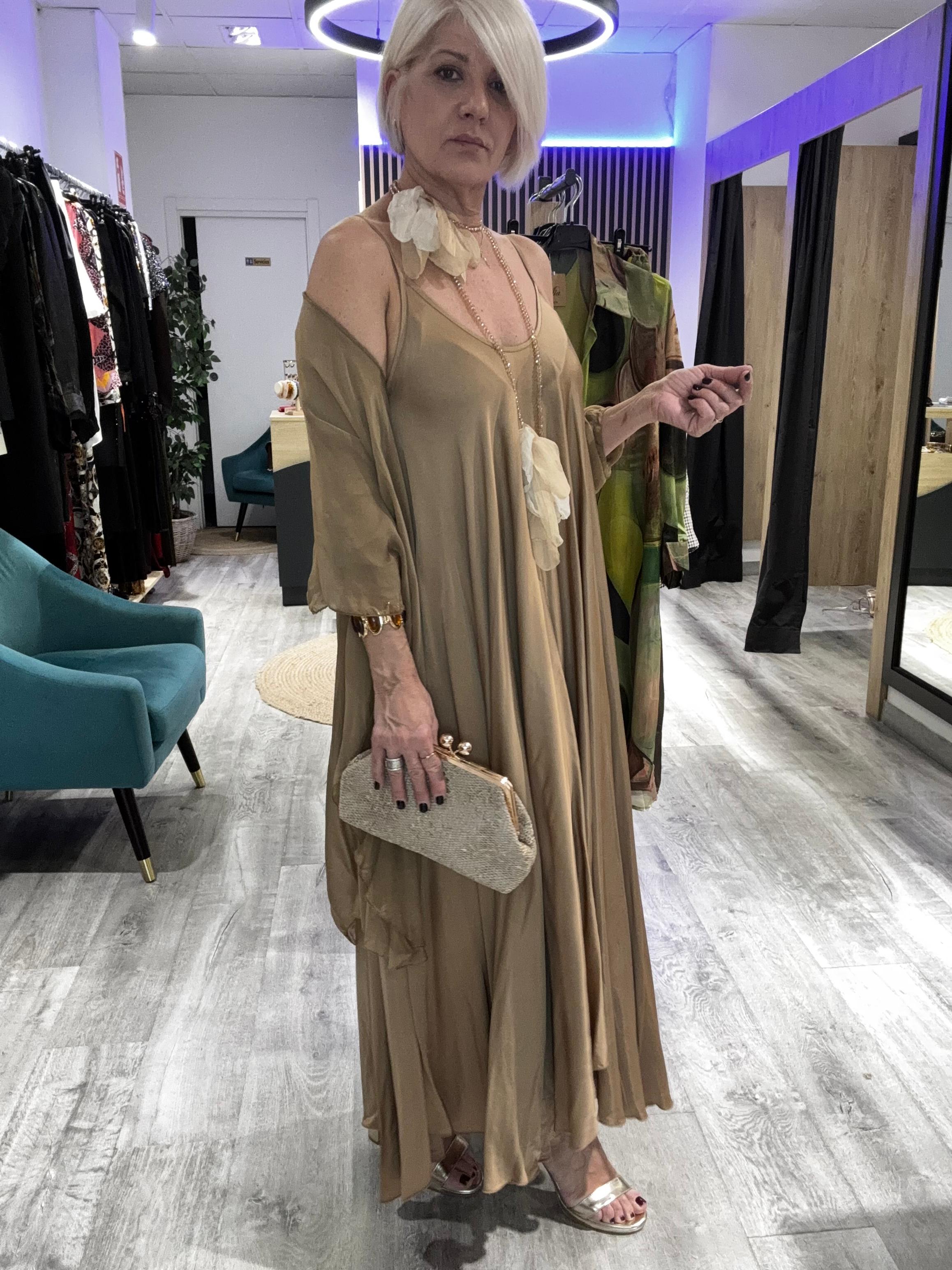 Vestido y caftan seda Desert