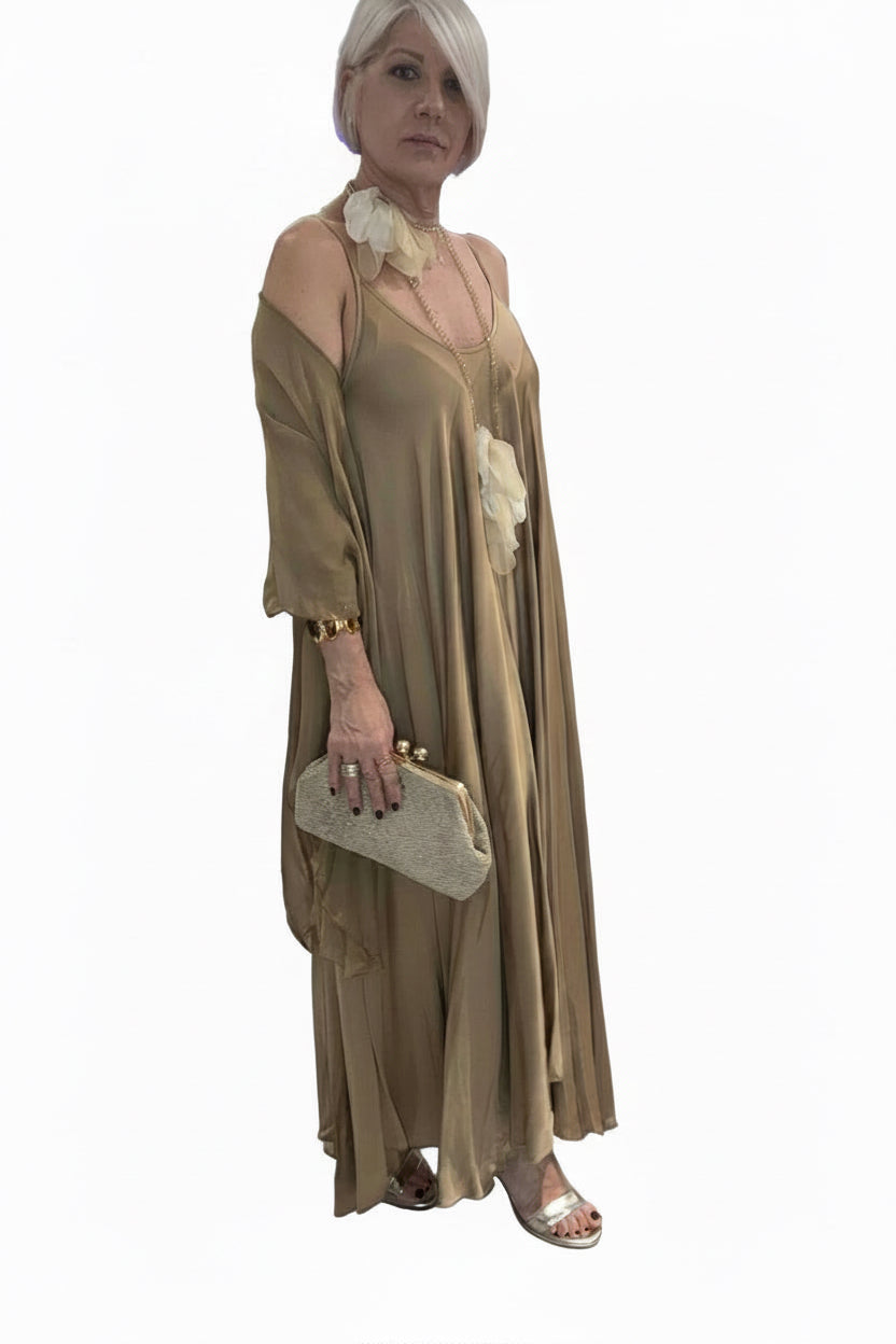 Vestido y caftan seda Desert