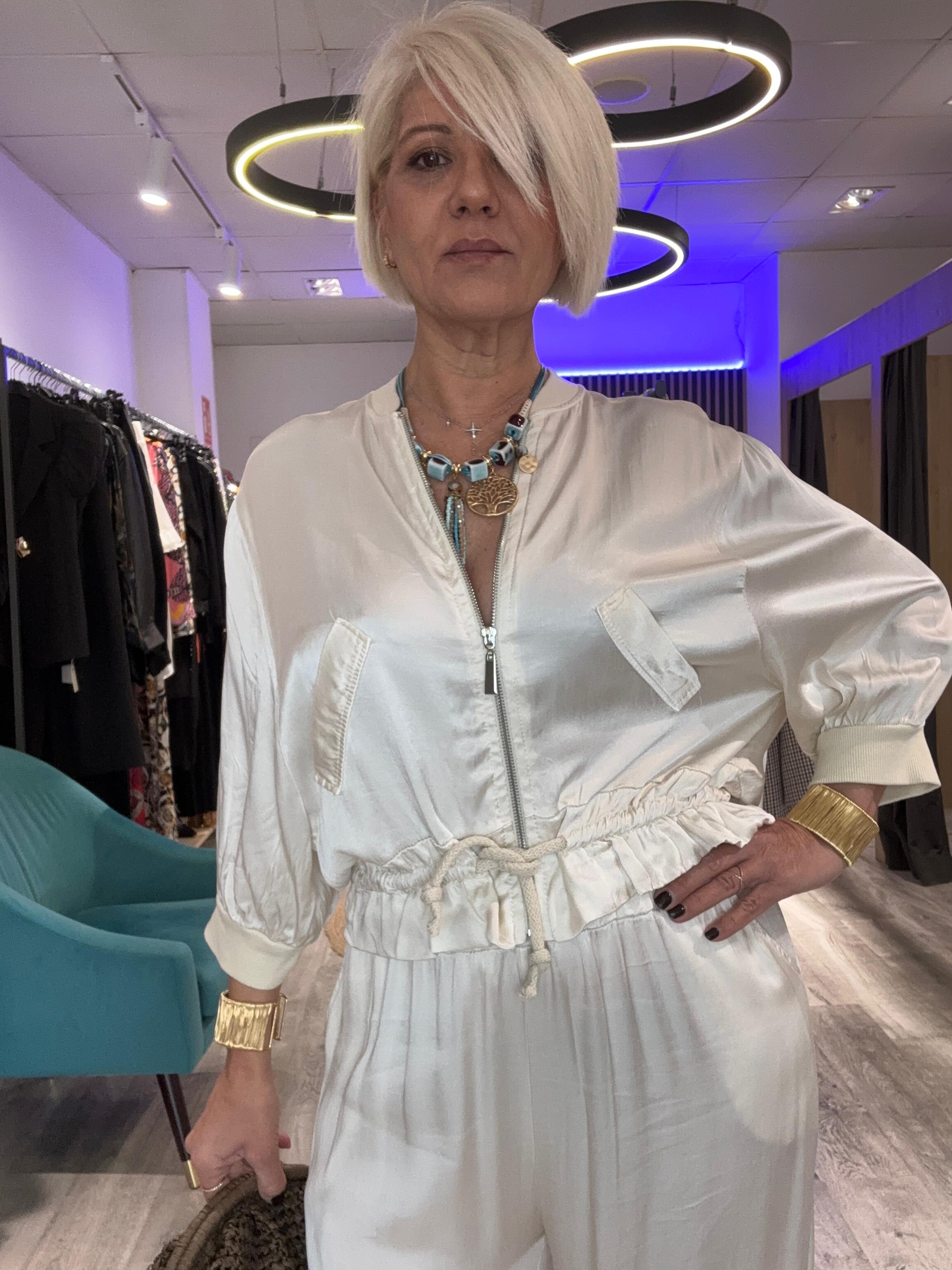 Bomber  satinada Beige