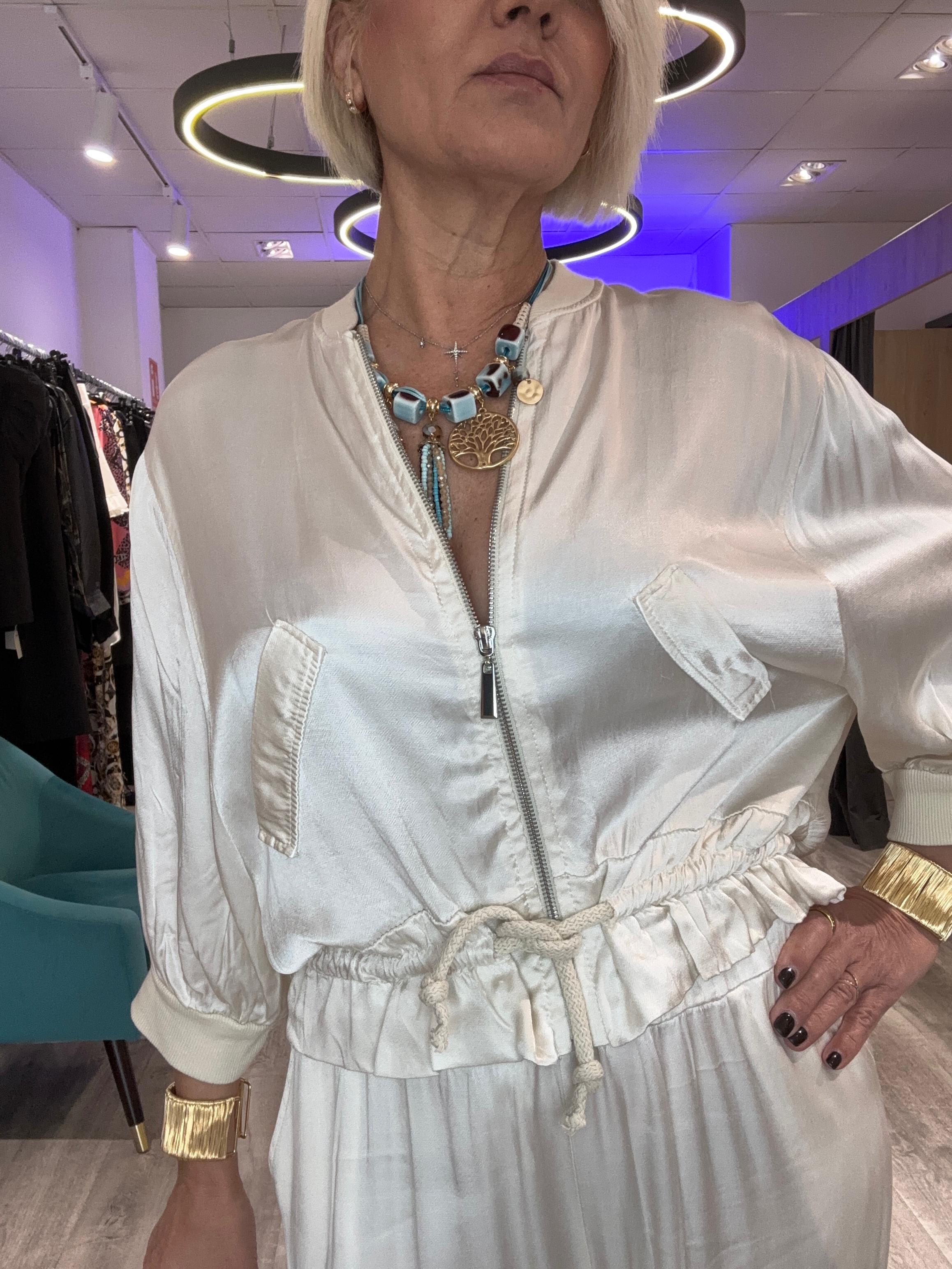 Bomber  satinada Beige