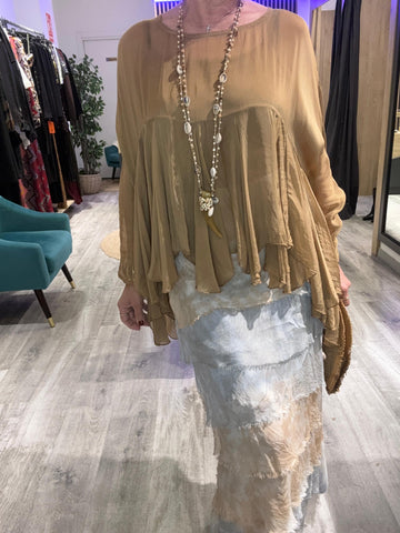 Conjunto seda falda y blusa S’es Salines