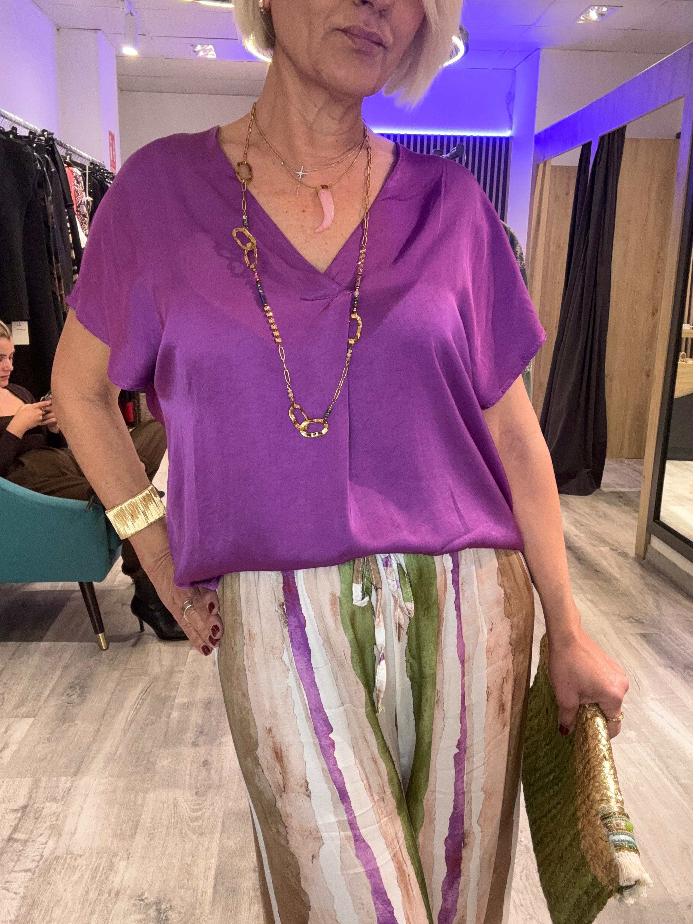 Conjunto pantalón y blusa Seda  Aris