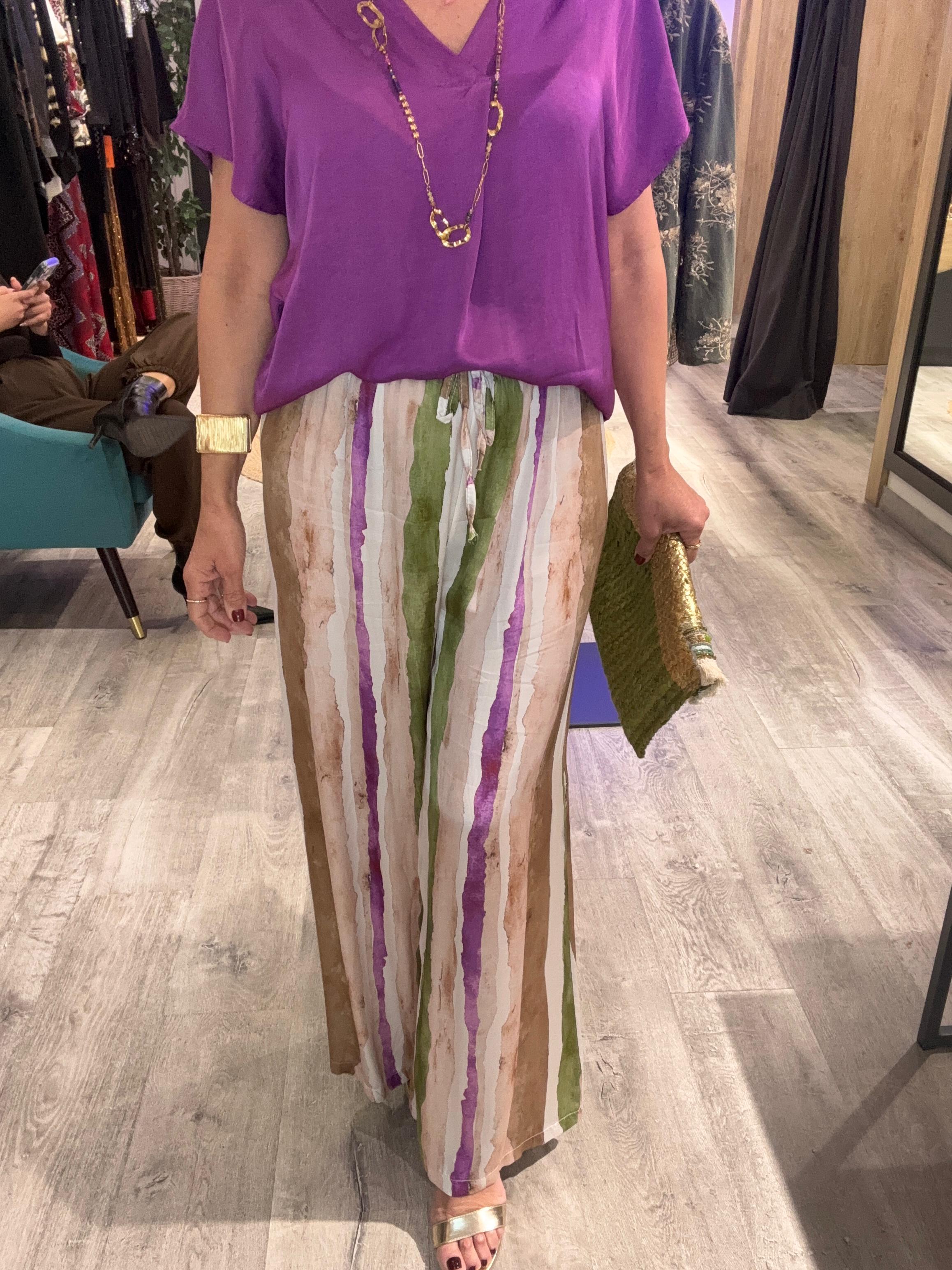 Conjunto pantalón y blusa Seda  Aris