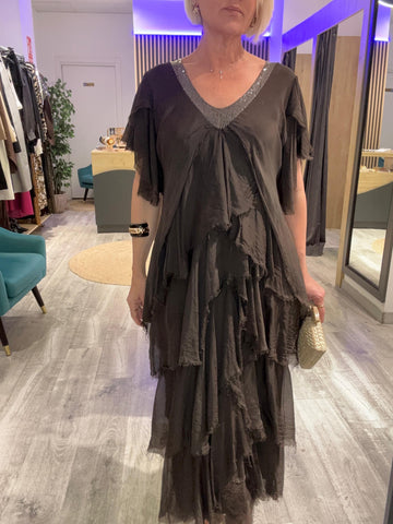 Vestido seda Esvedra