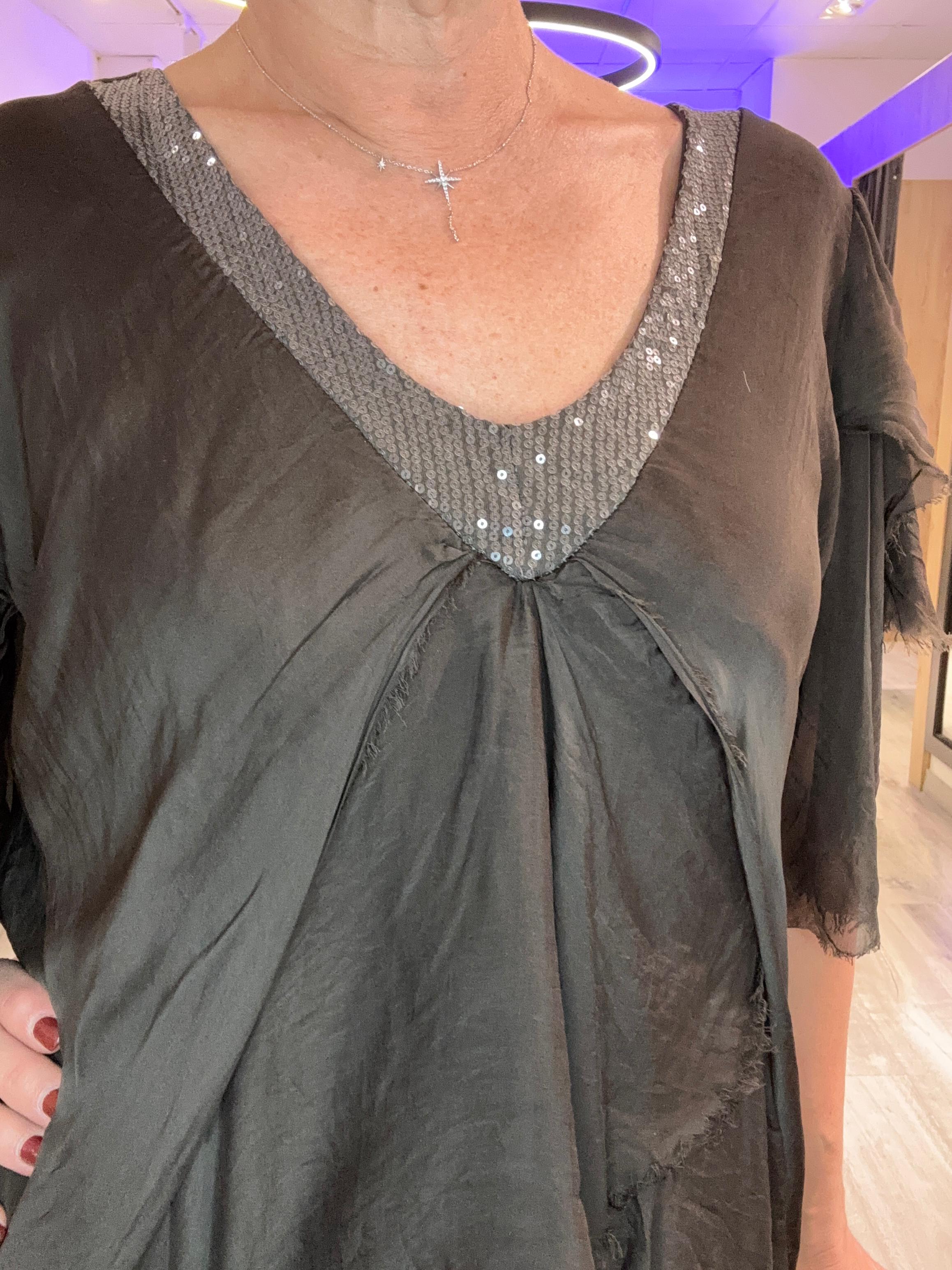Vestido seda Esvedra