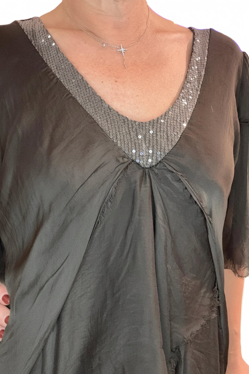 Vestido seda Esvedra