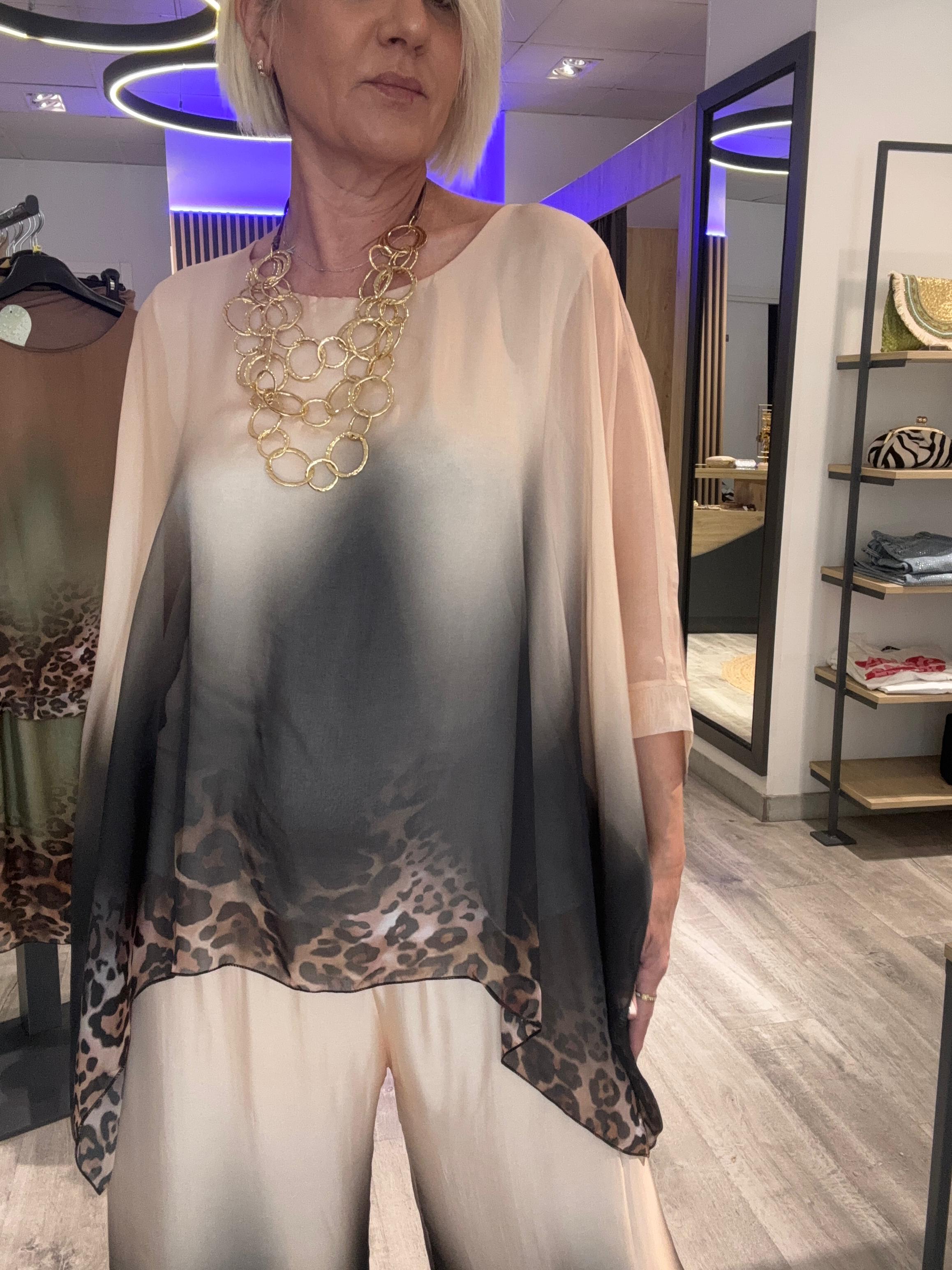 Conjunto seda Sábana beige