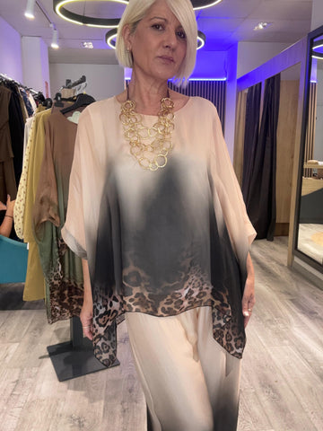 Conjunto seda Sábana beige