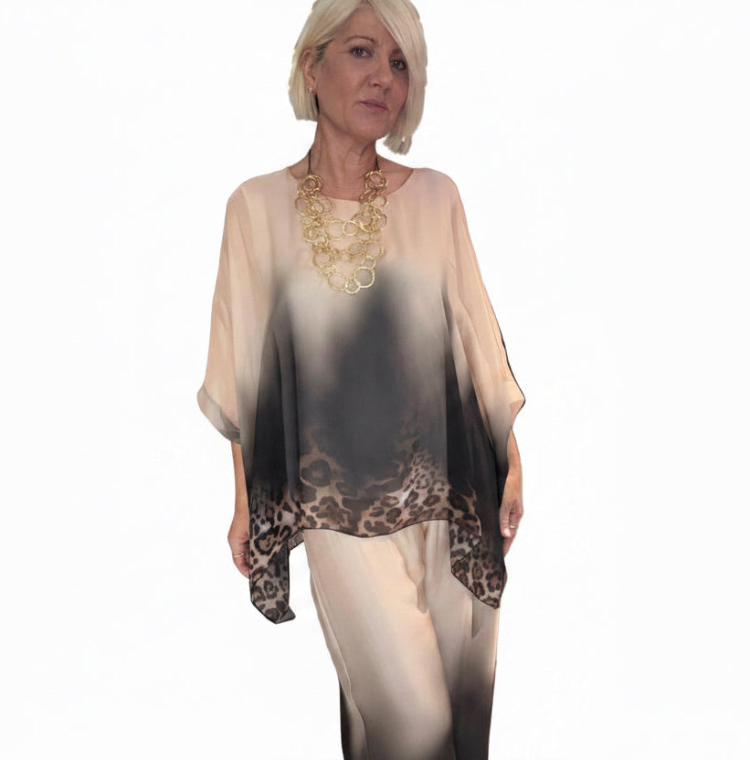 Conjunto seda Sábana beige