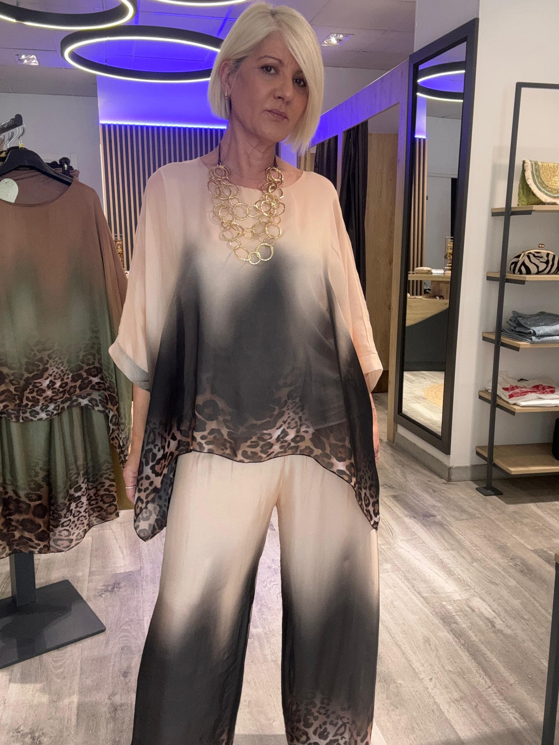 Conjunto seda Sábana beige