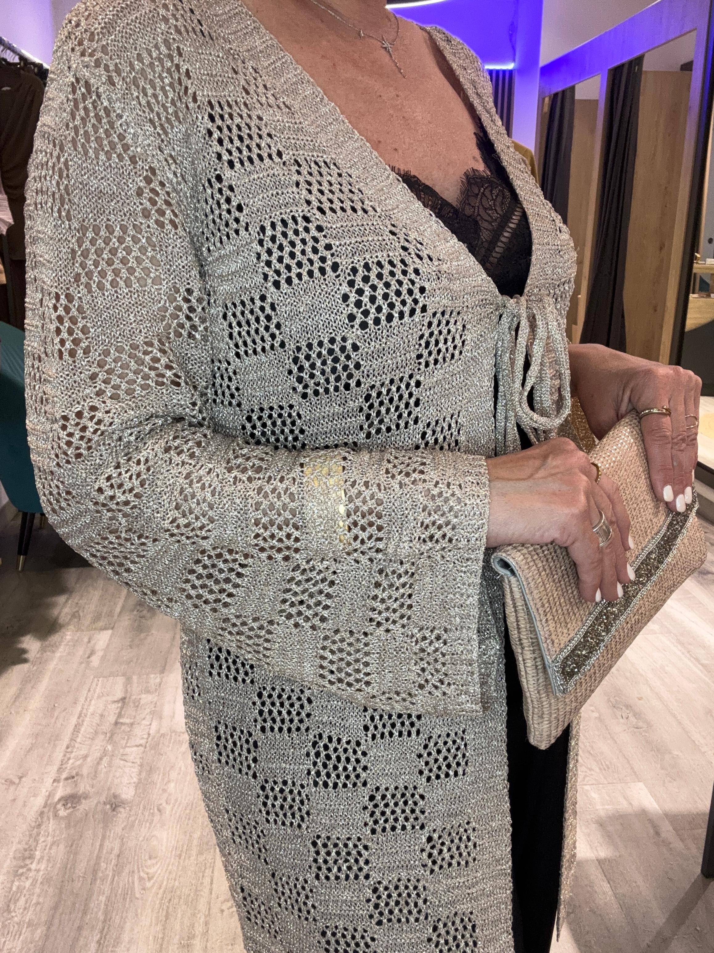 Caftan Enrejado hilo dorado