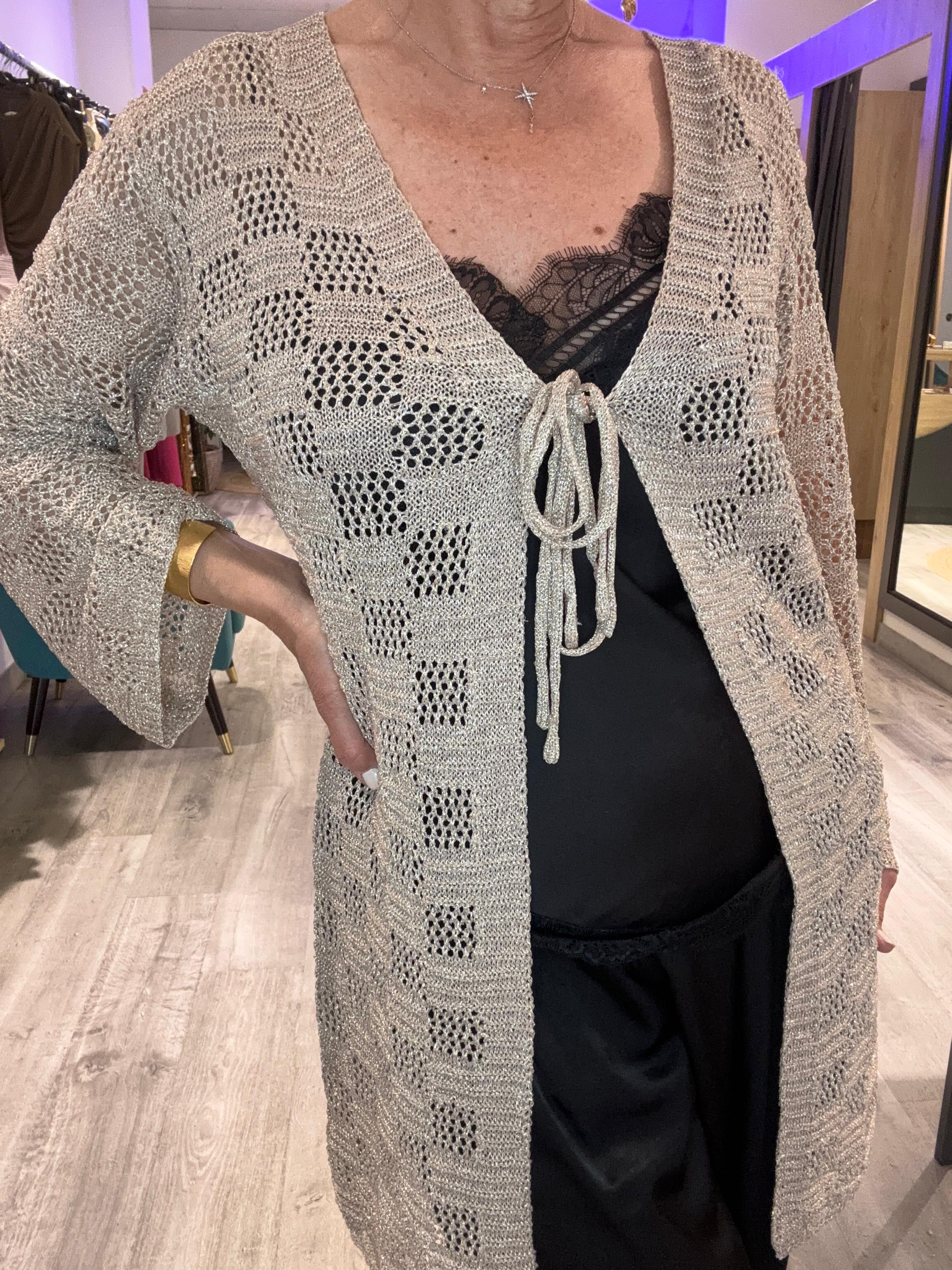 Caftan Enrejado hilo dorado