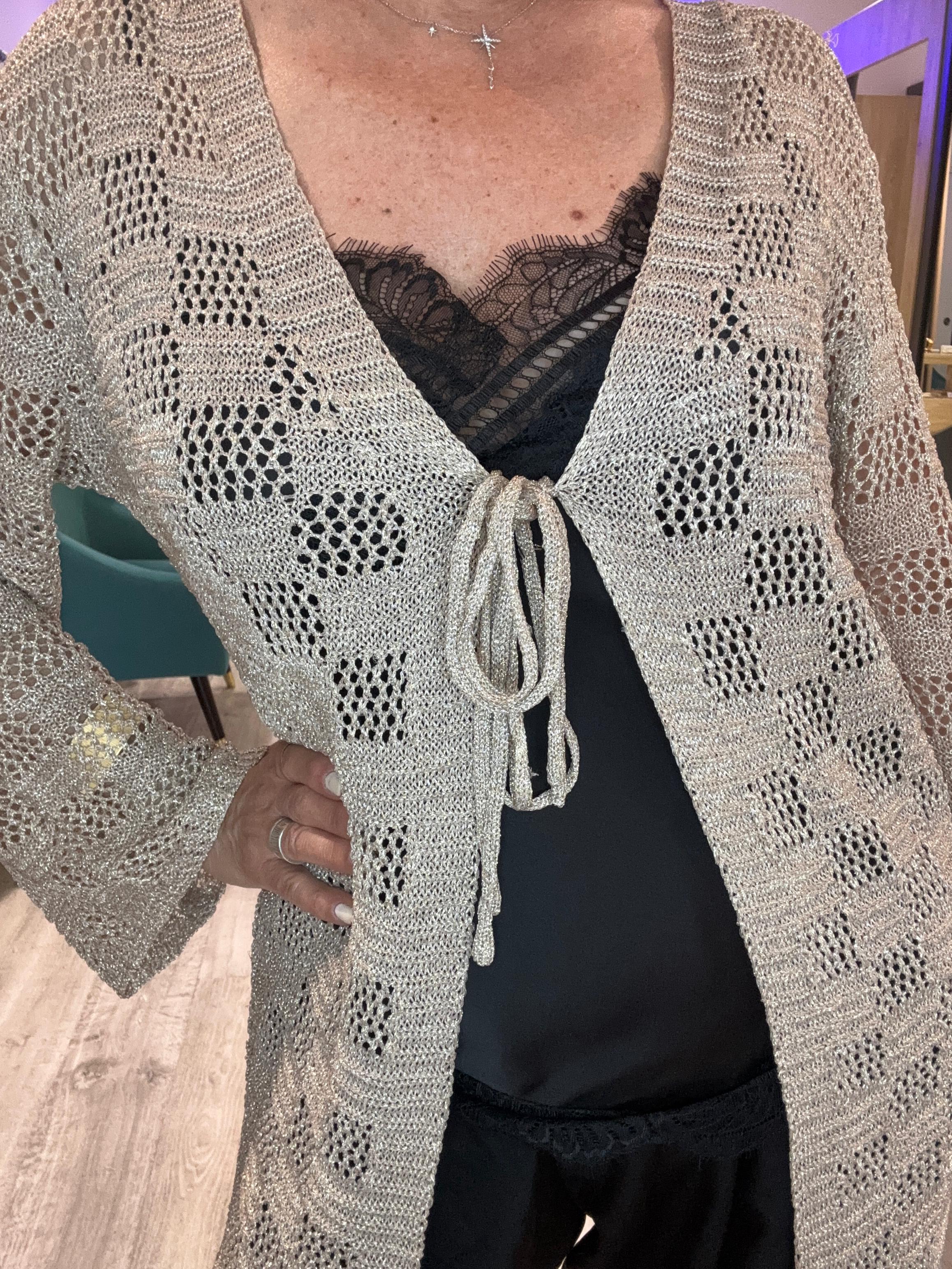 Caftan Enrejado hilo dorado