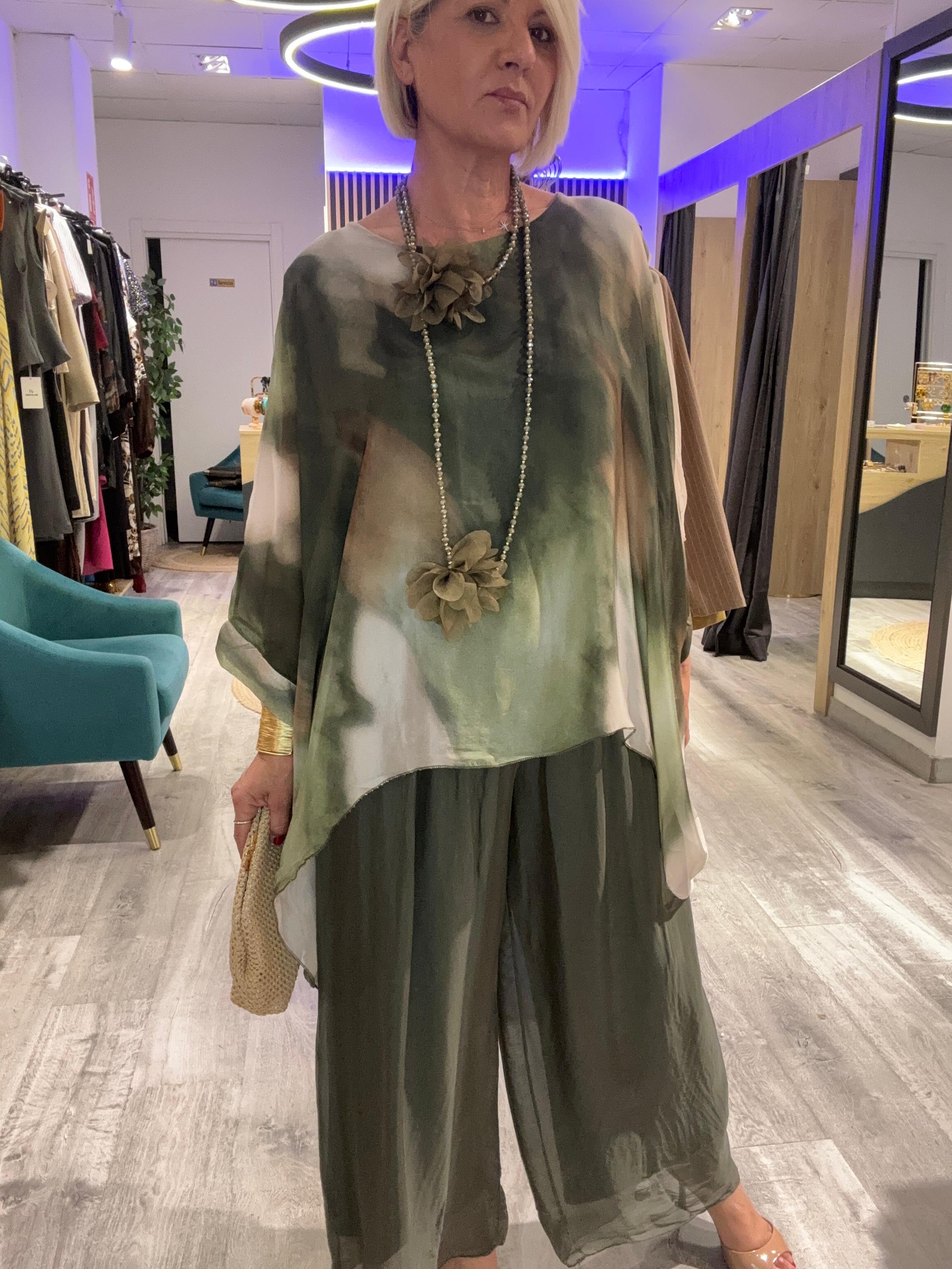 Conjunto seda Amazona